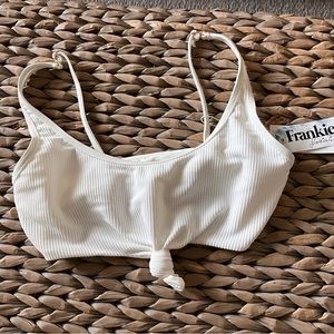 Frankie’s bikinis white bikini top (medium, seems like Small)